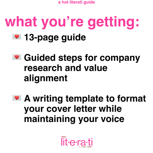HOW TO WRITE A COVER LETTER